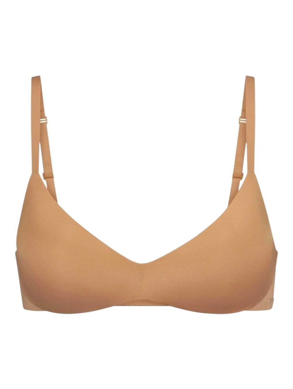 NWT Skims Wireless Form Push Up Plunge Bra Nude Tan Ochre 34C